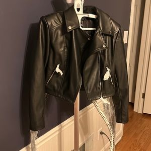 Forever 21 leather jacket with fringe